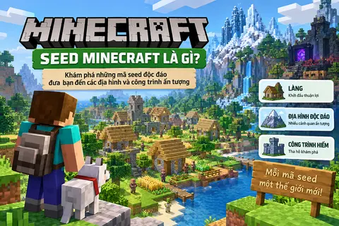 Seed Minecraft là gì? Khám phá những mã seed độc đáo đưa bạn đến các địa hình và công trình ấn tượng