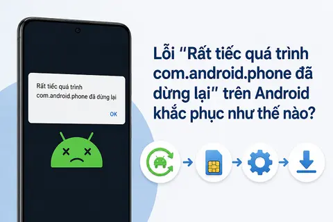 Lỗi "Rất tiếc quá trình com.android.phone đã dừng lại" xử lý thế nào? Khám phá ngay cách sửa nhanh và hiệu quả