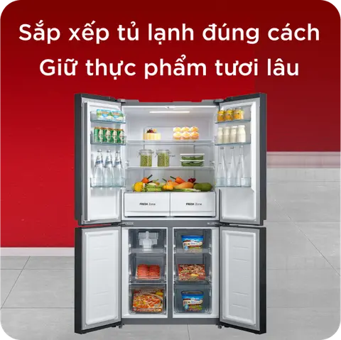 Sắp xếp tủ lạnh