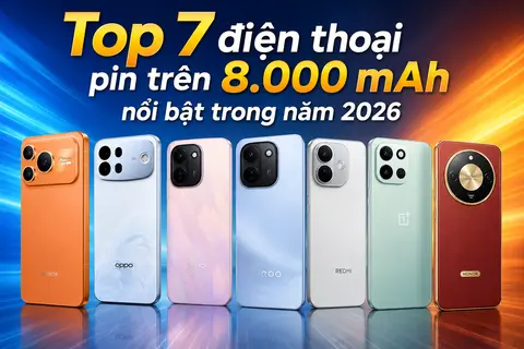 Top 7 điện thoại pin trên 8.000 mAh nổi bật trong năm 2026