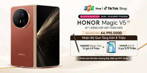 Livestream mở bán Honor Magic V5 AI, nhận ngay quà tặng khủng cùng FPT Shop