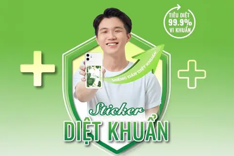 Miếng dán diệt khuẩn điện thoại - Giải pháp hiệu quả giúp điện thoại luôn sạch khuẩn và an toàn trước mầm bệnh tiềm ẩn