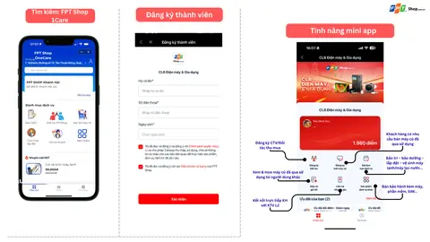 [MiniApp Zalo] ƯU ĐÃI RA MẮT ZALO MINI APP FPTSHOP 1CARE