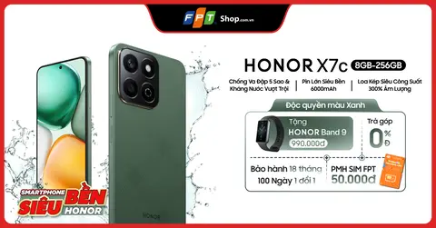 HONOR X7c: Bền bỉ dẫn đầu, nhiều ưu đãi hấp dẫn tại FPT Shop