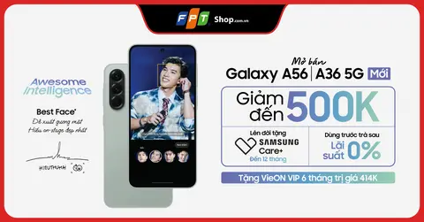 Mua Galaxy A36|A56 5G, nhận ngay ưu đãi lên đến 50% khi mua kèm phụ kiện Samsung