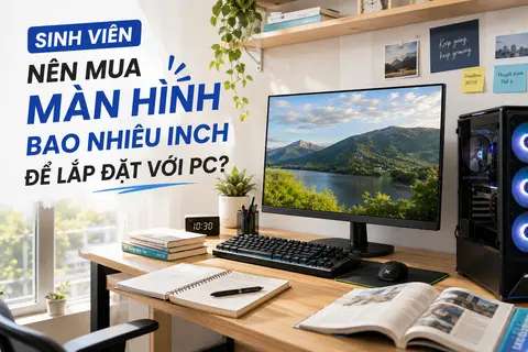 Sinh viên nên mua màn hình bao nhiêu inch để lắp đặt với PC? Top 6 màn hình phù hợp với từng nhu cầu