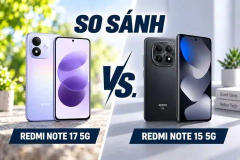 So sánh Redmi Note 17 5G và Redmi Note 15: Khác biệt nào đáng để nâng cấp?