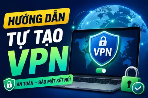 Hướng dẫn tự tạo VPN an toàn để bảo mật kết nối, truy cập mạng riêng và làm việc từ xa hiệu quả hơn