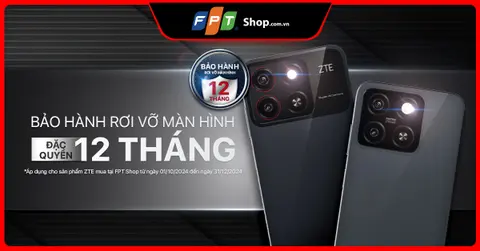 ĐẶC QUYỀN BẢO HÀNH RƠI VỠ MÀN HÌNH CHO CÁC DÒNG ĐIỆN THOẠI ZTE