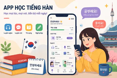 Tổng hợp app học tiếng Hàn giúp luyện từ vựng, ngữ pháp và giao tiếp hiệu quả