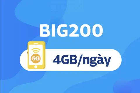 BIG200 VinaPhone: 120GB/tháng, thoải mái lướt web, giải trí và học tập online
