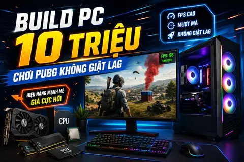 Build PC 10 triệu chơi PUBG không giật lag: Cấu hình đáng cân nhắc cho game thủ