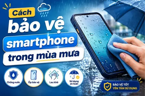Các cách bảo vệ smartphone trong mùa mưa để hạn chế hư hỏng và lỗi linh kiện