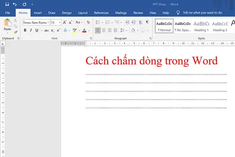 Hướng dẫn cách chấm dòng trong Word, sinh viên và dân văn phòng không nên bỏ qua!
