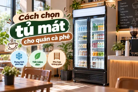 Cách chọn tủ mát cho quán cà phê để tối ưu không gian, cân đối sức chứa và vị trí lắp đặt thực tế