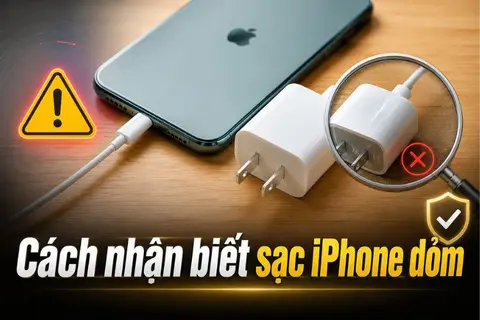 Cách nhận biết sạc iPhone dỏm chính xác: Kiểm tra củ sạc, cáp sạc và dấu hiệu khi sử dụng