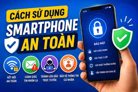 Cách sử dụng smartphone an toàn để bảo vệ dữ liệu và hạn chế rủi ro bảo mật