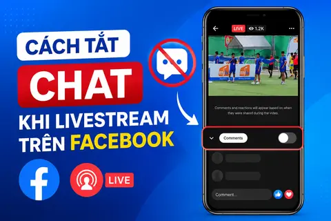Cách tắt chat khi xem livestream trên Facebook để xem video toàn màn hình dễ dàng