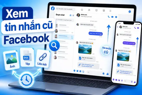 Hướng dẫn cách xem tin nhắn cũ trên Facebook để tìm lại cuộc trò chuyện, ảnh, file và link đã gửi