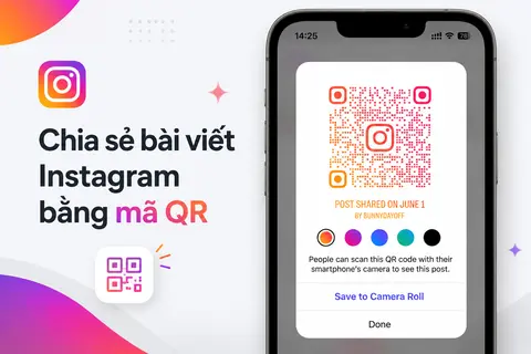Cách chia sẻ bài viết trên Instagram bằng mã QR trên điện thoại và máy tính