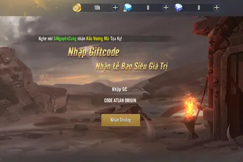 Code Atlan Origin: Lục Địa Trỗi Dậy - Tổng hợp giftcode mới nhất tháng 08/2026 và cách nhập chi tiết