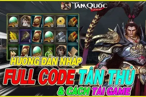 Nhập code Tam Quốc Legend mới nhất 2026 nhận ngay Vé phúc lợi, Thiết Khoáng Thạch, Mảnh thẻ báu,…