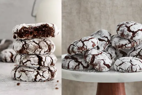 Crinkle cookies là gì? Cách làm bánh quy tuyết đẹp mắt, mềm ngọt tan chảy trong từng miếng bánh
