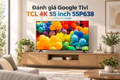 Đánh giá Google Tivi TCL 4K 55 inch 55P638 chi tiết: Hình ảnh đẹp, giải trí đa dạng