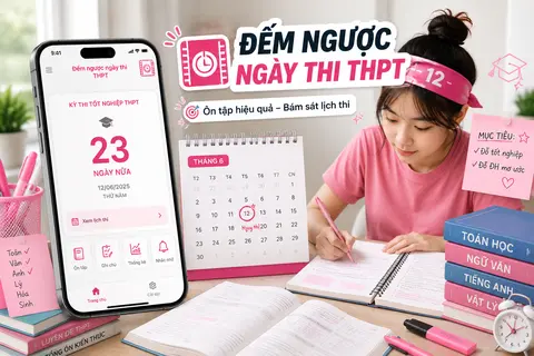 Khám phá Đếm Ngược Ngày Thi - Thi THPT: Ứng dụng hỗ trợ sĩ tử lớp 12 ôn thi hiệu quả và bám sát lịch thi mới nhất