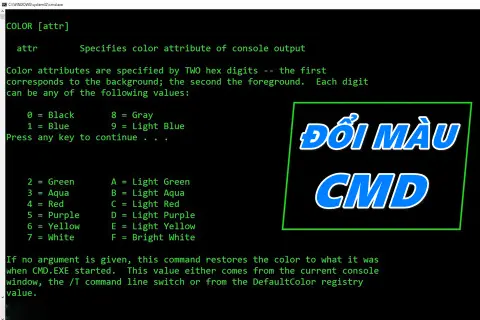  Cách đổi màu Command Prompt trên Windows 10 để giao diện bớt nhàm chán và dễ nhìn hơn