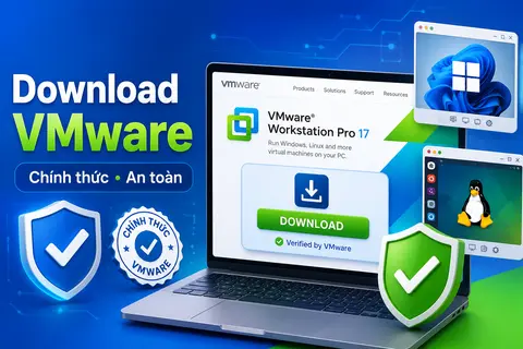 Download VMware chính thức an toàn, nhanh chóng và dễ hiểu cho ai chưa biết