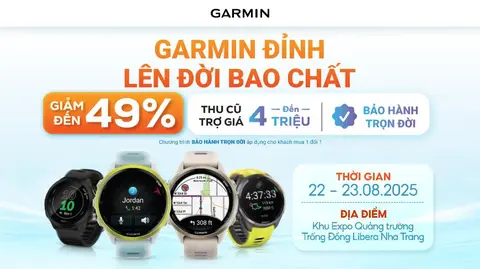 Garmin Brand Store bùng nổ tại VnExpress Marathon Libera Nha Trang 2025