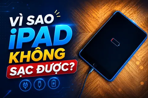 Vì sao iPad không sạc được? Nguyên nhân thường gặp và cách khắc phục hiệu quả