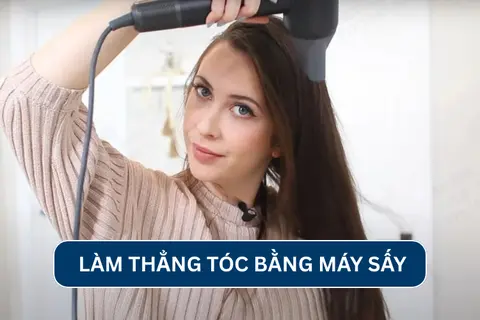 Cách làm thẳng tóc bằng máy sấy đơn giản tại nhà, tóc suôn mượt không xơ rối  