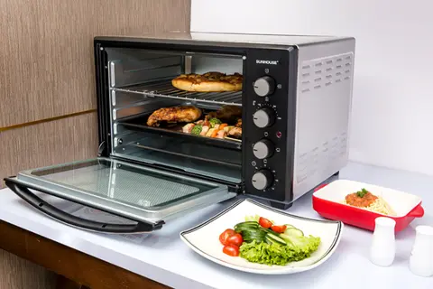 Lò nướng Sunhouse có tốt không? Đánh giá chi tiết thiết kế, chất liệu và tính năng