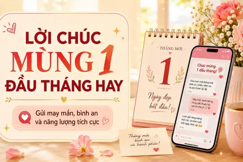 Lời chúc mùng 1 đầu tháng hay, ý nghĩa để gửi người thân, bạn bè và đồng nghiệp
