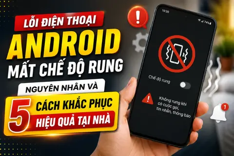 Lỗi điện thoại Android mất chế độ rung: Nguyên nhân và 5 cách khắc phục hiệu quả tại nhà