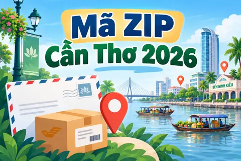 Update mã ZIP Cần Thơ 2026 mới nhất để khai báo địa chỉ chính xác khi gửi hàng