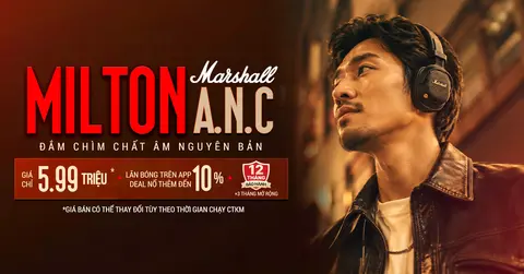 Tai nghe Marshall Milton A.N.C: Chống ồn thích ứng đỉnh cao, âm thanh không gian sống động và thời lượng pin 80 giờ