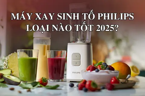 Máy xay sinh tố Philips loại nào tốt 2025? Bí quyết lựa chọn máy xay giúp bạn có ly sinh tố ngon và bổ dưỡng