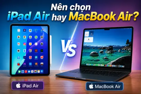 Nên chọn iPad Air hay MacBook Air? Những điểm khác biệt cần biết trước khi mua