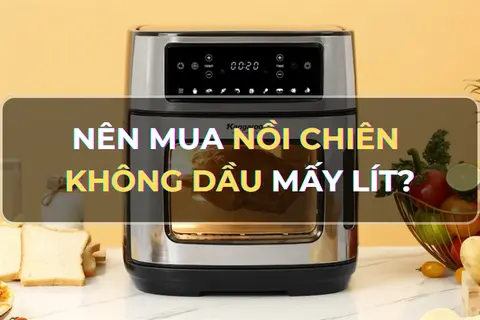 Góc hỏi đáp: Nên mua nồi chiên không dầu mấy lít? Hướng dẫn chọn dung tích nồi chiên không dầu đúng cách
