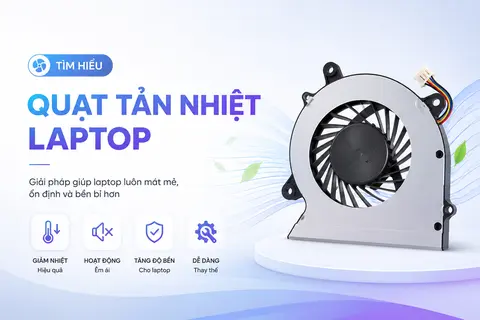 Quạt tản nhiệt laptop là gì? Vai trò, cấu tạo và cách hoạt động của quạt tản nhiệt