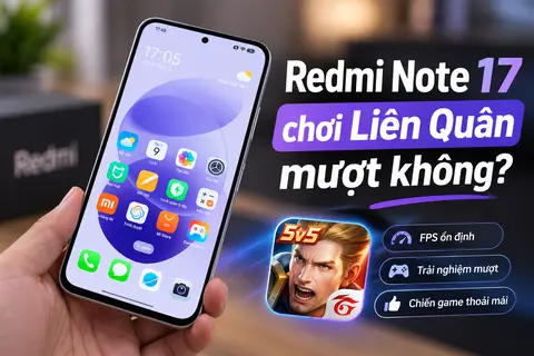 Redmi Note 17 chơi Liên Quân mượt không? Đánh giá chi tiết khả năng “chiến” game