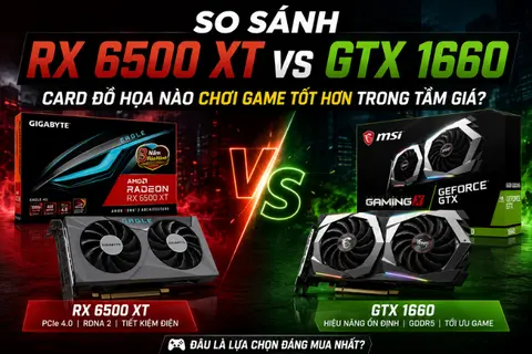 So sánh RX 6500 XT vs 1660: Card đồ họa nào chơi game tốt hơn trong tầm giá? 