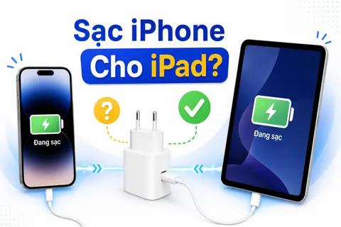 Sạc iPhone có dùng được cho iPad không? Giải đáp chi tiết về tính an toàn, tốc độ sạc và loại củ sạc phù hợp cho iPad