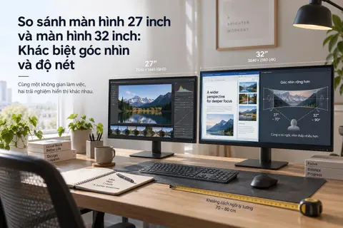So sánh màn hình 27 inch và màn hình 32 inch: Liệu kích cỡ lớn hơn có thực sự đáng tiền?