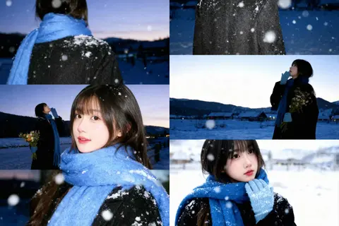 Trend tạo ảnh tuyết bằng Meitu: Biến ảnh mùa đông lung linh chỉ trong 1 phút