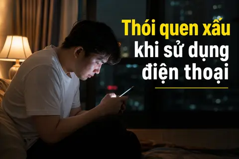 Thói quen xấu khi sử dụng điện thoại gây ảnh hưởng đến sức khỏe và cách khắc phục