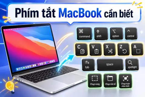 Tổ hợp phím tắt Macbook cần biết để thao tác nhanh hơn khi làm việc, học tập và giải trí